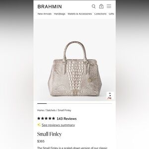 Authentic Brahmin Small Finley Satchel